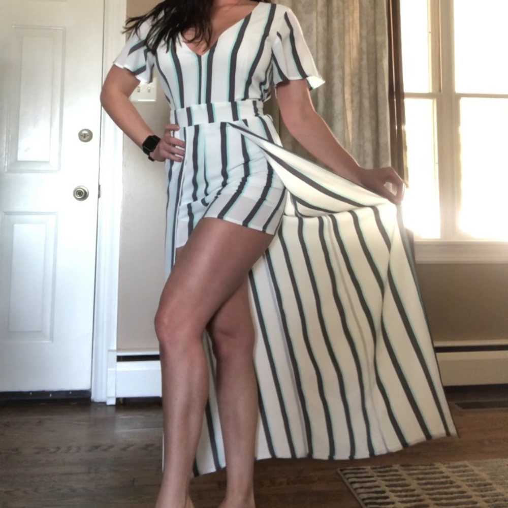 Pinstripe Romper NWOT Size 9